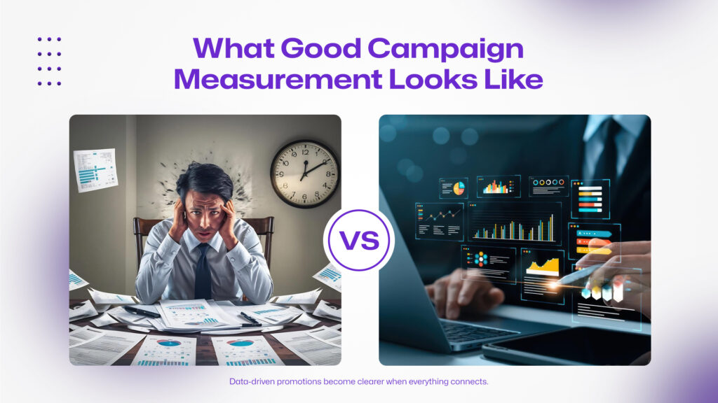 Comparison of poor campaign measurement versus data-driven promotion analytics