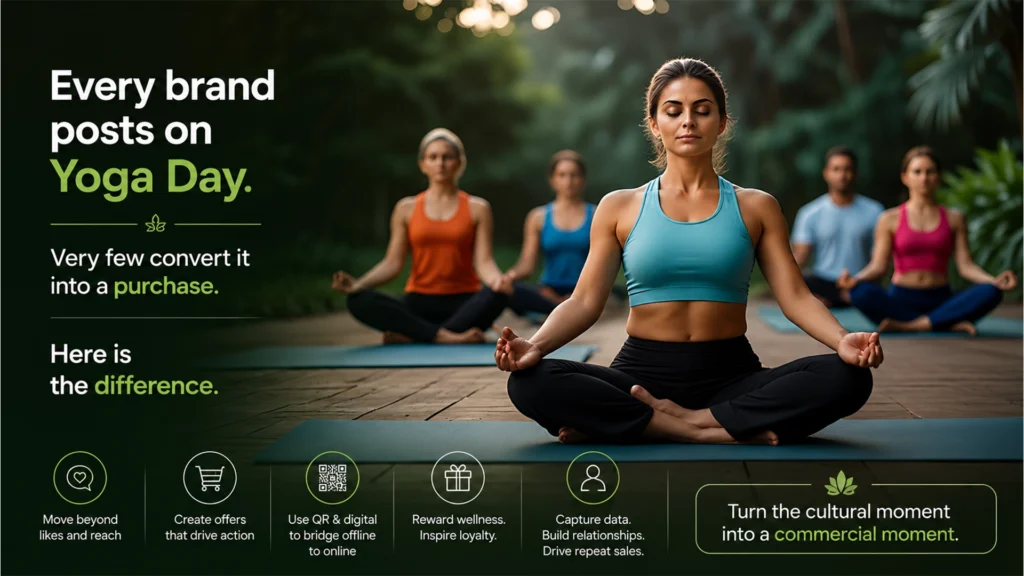 oga day marketing strategy that converts likes into purchases using QR promotions rewards and consumer data capture India