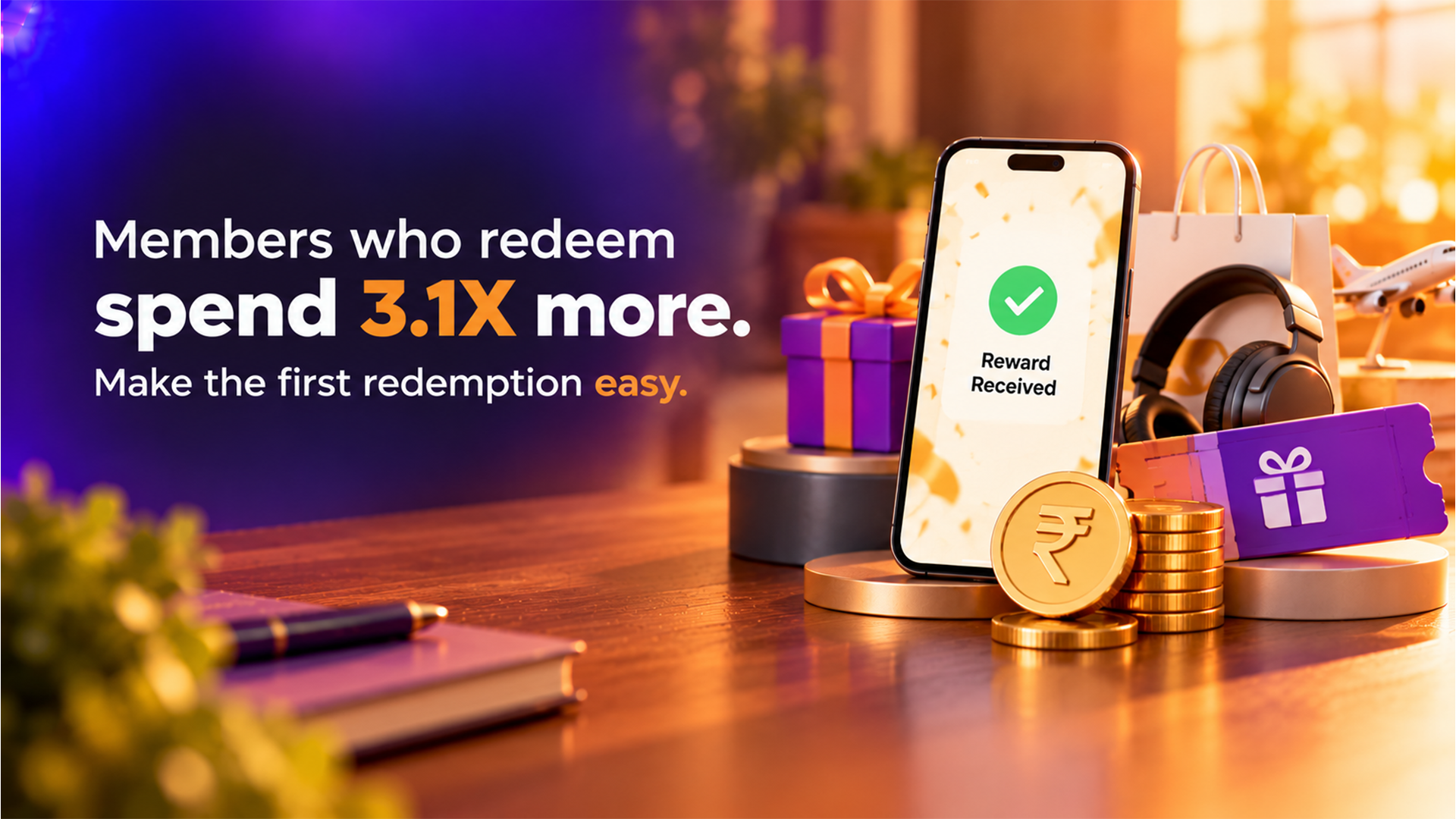 members who redeem rewards spend 3.1x more loyalty program India